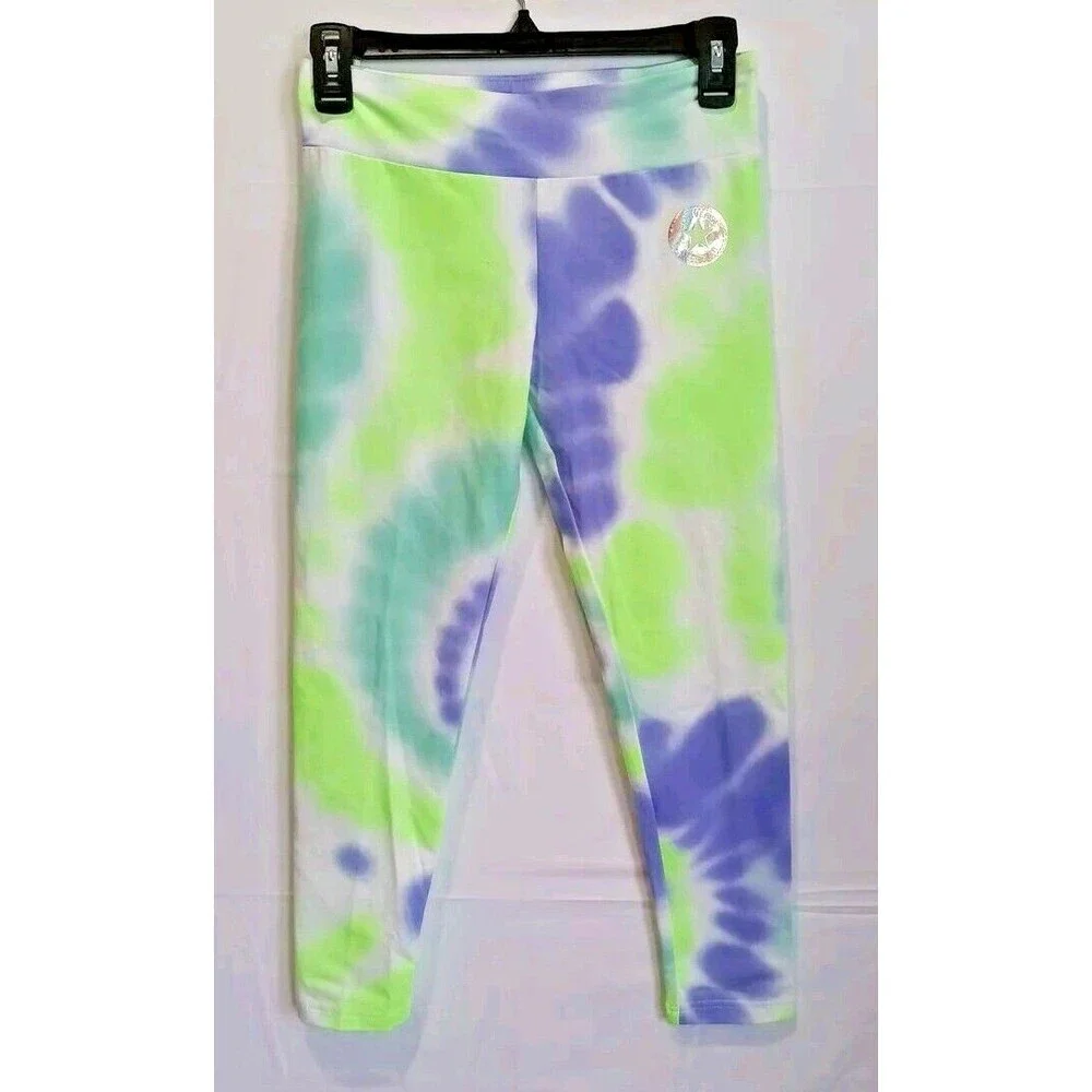Converse Girls Leggings Light Dew New With Tags Size Large 12-13 Years Tie Dye